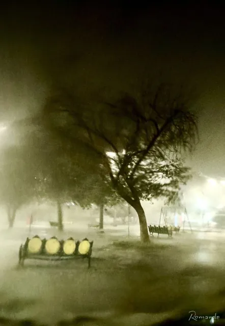 Lluvia en Parque Borunda